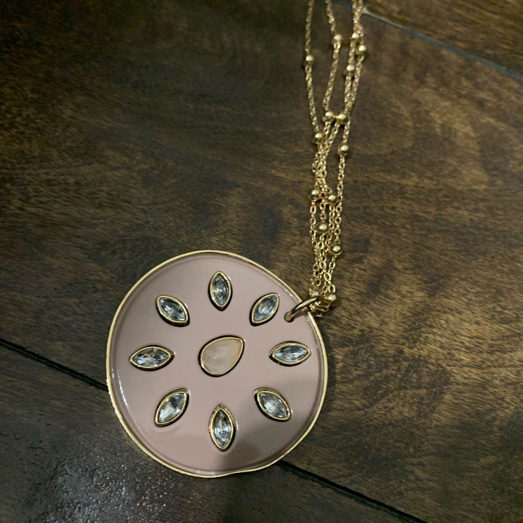 Trendy Stone And Metal Necklace